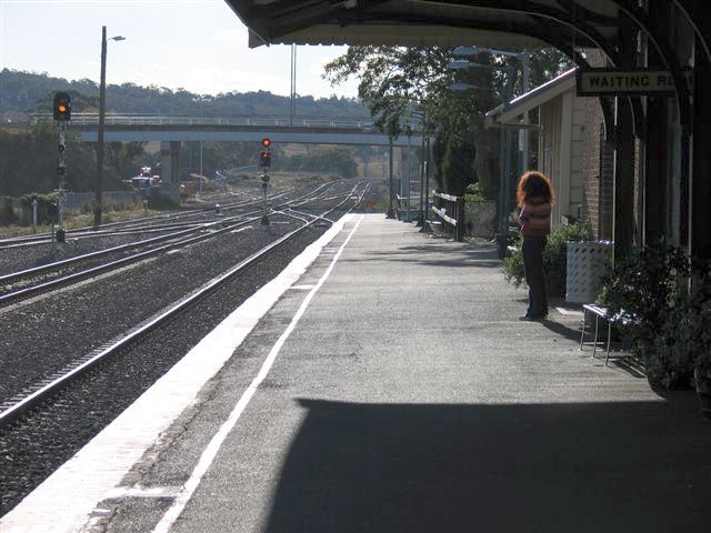 
The view looking north along the platform.
