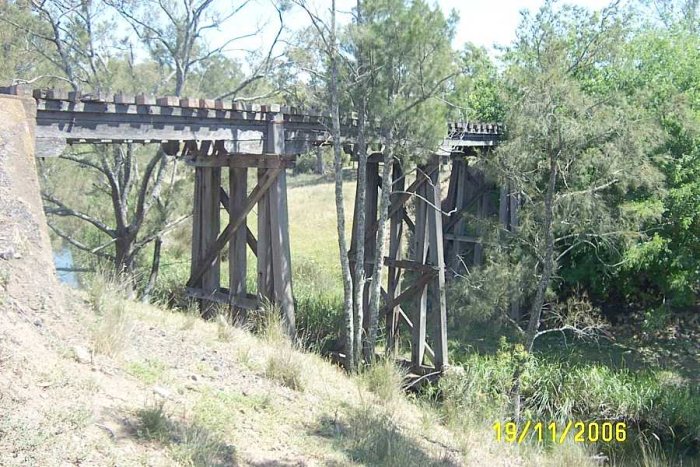 Another view of the trestle bridge across Muscle Creek.