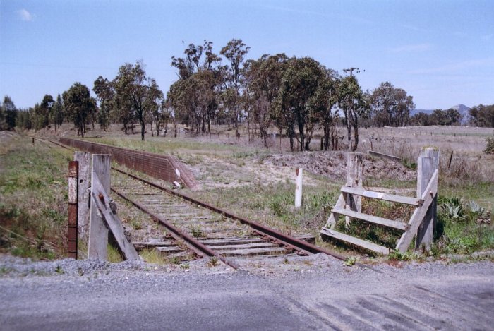 The view looking south from the adjacent level crossing.