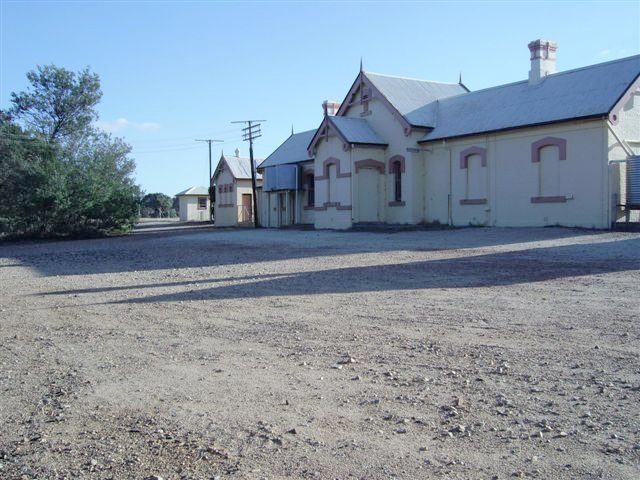 The road-side view of the station.