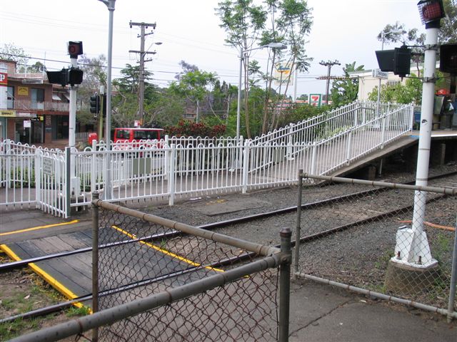 
The pedestrian crossing at the southern end of the station.  There are
comparatively few pedestrian crossings in the Sydney metropolitan area.
