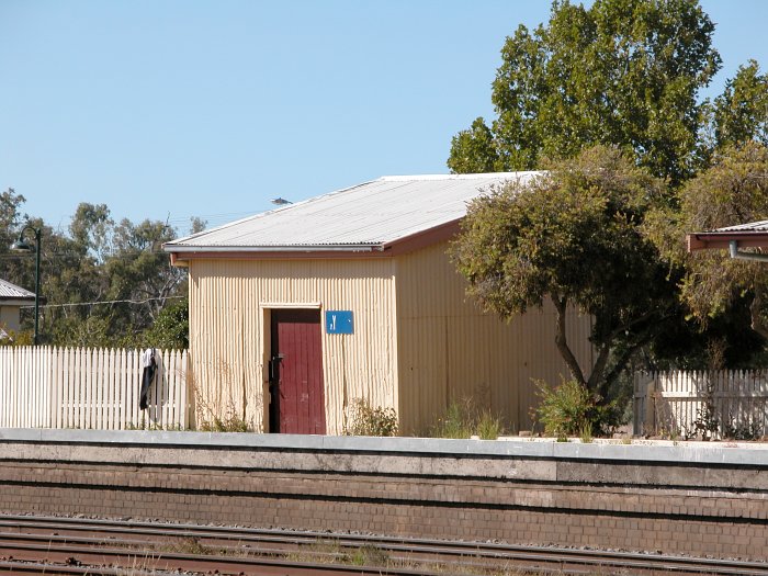 The small shed at the northern end of the station.