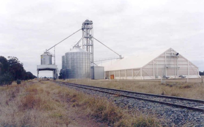 The ABA grain loading facility, which is located on the Up side of the branch line,  about 3kms from the mainline junction.
