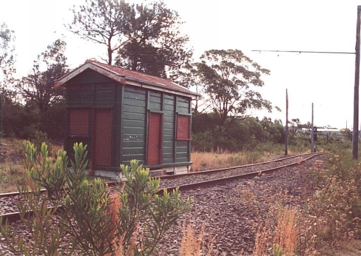 
The signal box at the terminus station, now repainted in a rather unusual
colour scheme.
