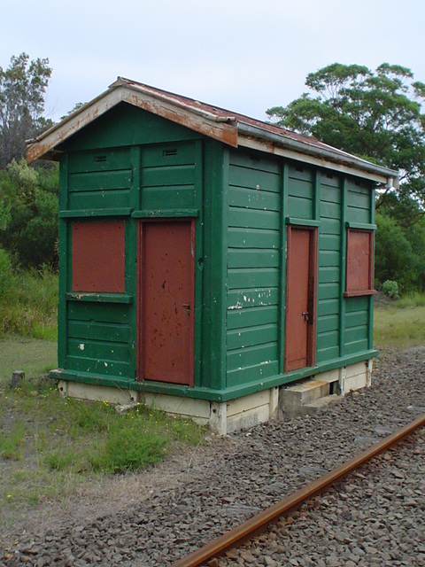 A closer view of the old signal box just on the western end of the station.