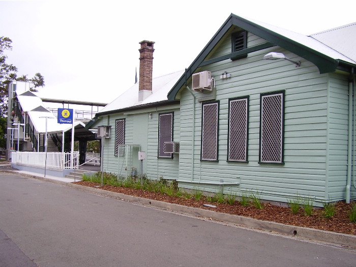 The roadside view of the main station building at Thirroul situated on the up (no. 1) platform.
