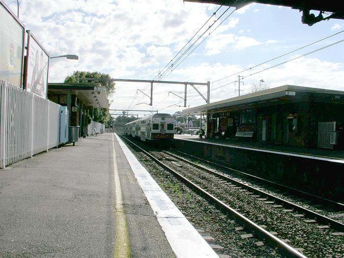 
The view looking north along platform 3.
