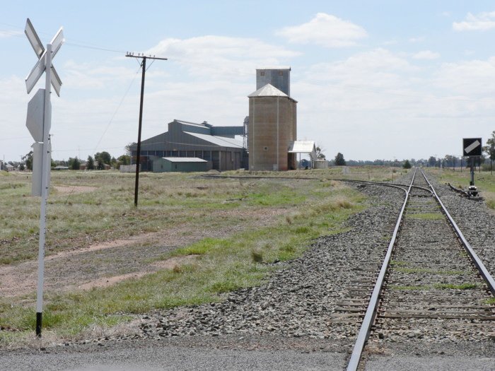 The view looking north. The station site is on the right in the distance.