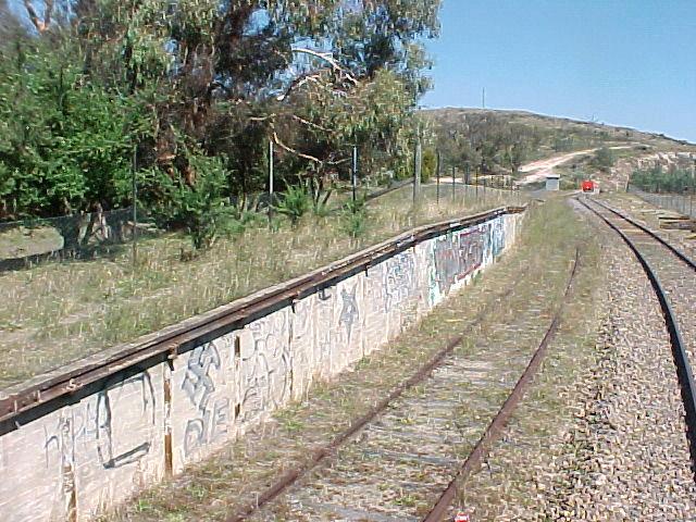 
The remains of the goods loading bank at Tuggeranong.
