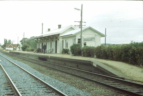 This 1980 picture of Uranquinty station shows it still in use and boasting a station staff.