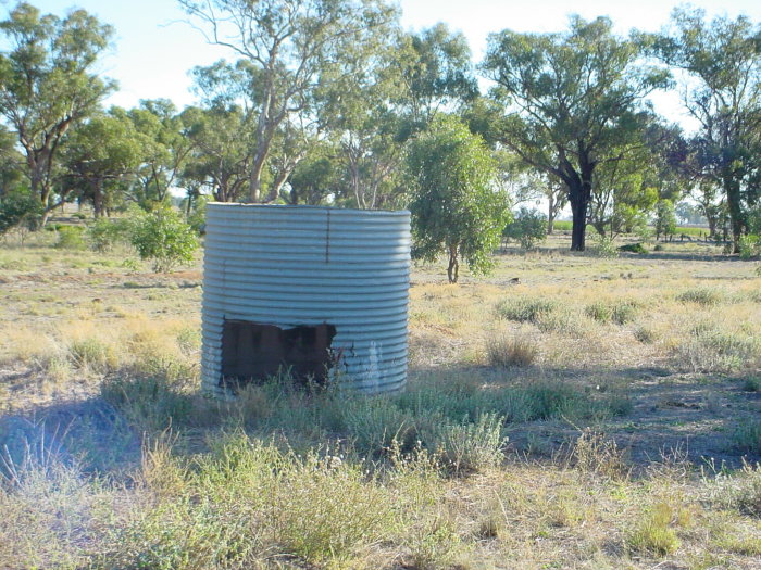 
A close-up of the water tank, possibly the remains from the station.
