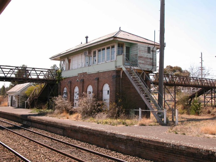 A closer view of the elevated Wallerawang East Signal Box.