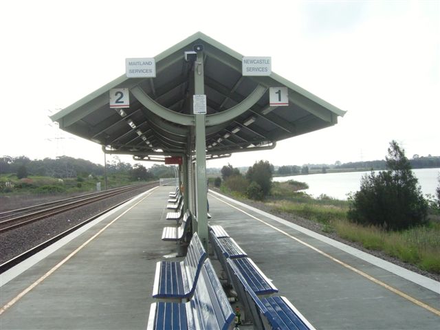 The view looking west towards Sandgate. This station was built new in the mid 1990's.
