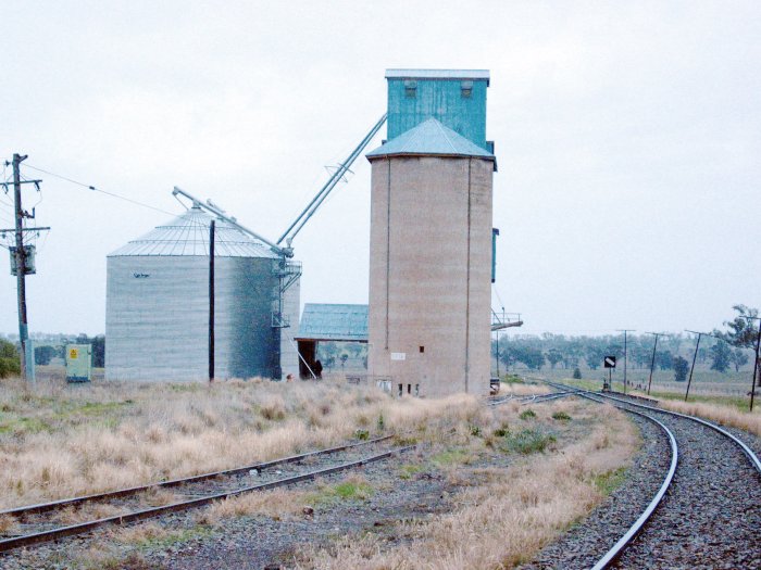 The smaller silo at the northern end of the location.