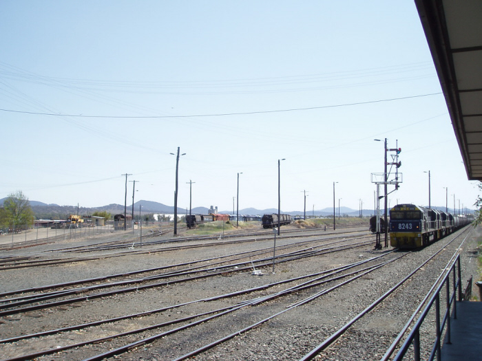 Werris Creek yard as seen from South Box, looking north-west.