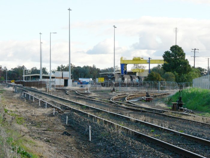 The view looking south into the freight centre.