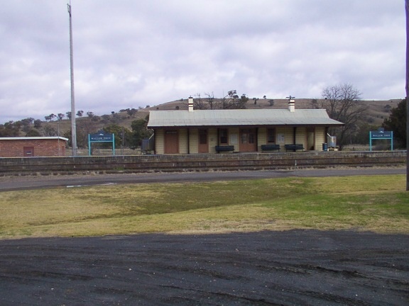 
A side-on view of the platform and station.
