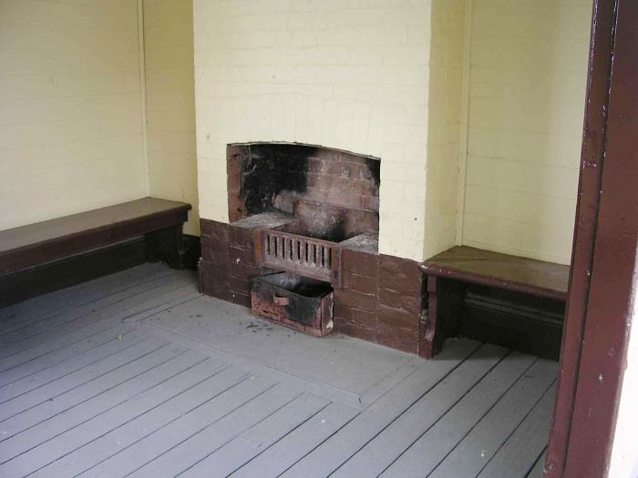 
The waiting room still contains the remains of the old fireplace.
