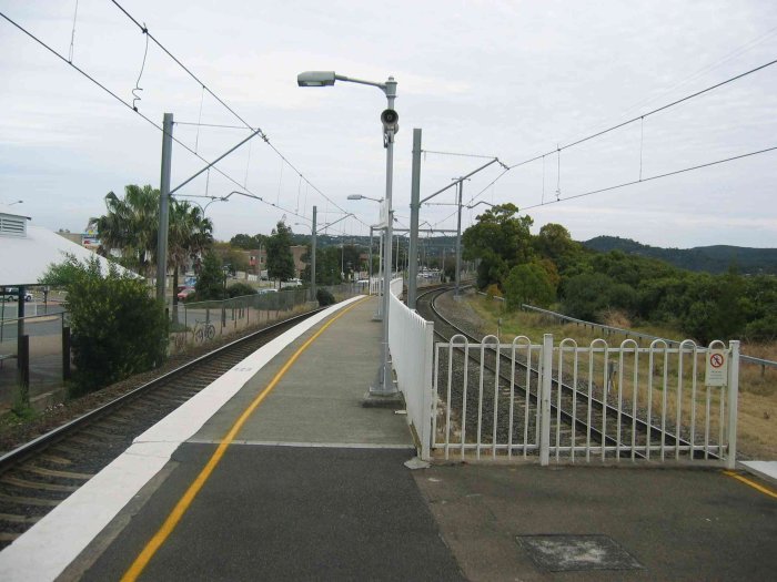 The view looking north along the extended platform 2.