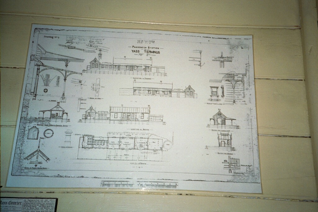 
Architects plans for the station building are on display inside the museum.
