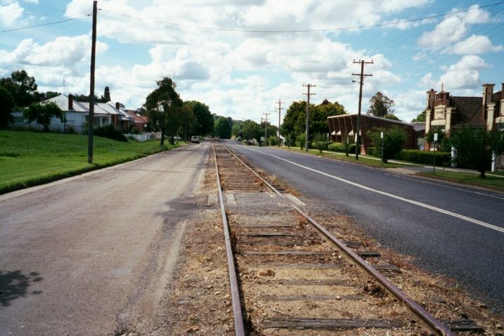 
The track for this branch ran for part of its distance next to the road.
Unusually for this situation, the track has been preserved.
