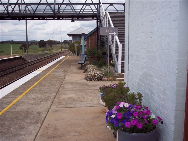 
The view looking north along platform 2.
