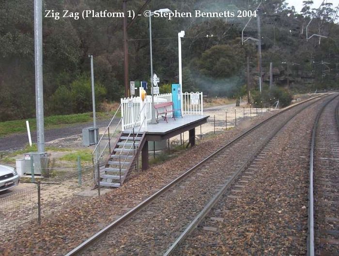 
The short Platform 1 at Zig Zag, looking towards Sydney.

